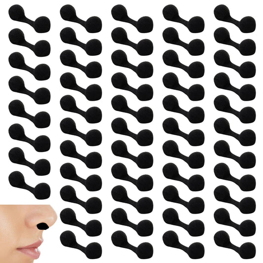 100 Pieces Nose Plugs Disposable, Nose Filters for Sunless Airbrush Spray Tanning, Nose Plug for Allergies and Dust, Spray Tan Nose Filter Sponge