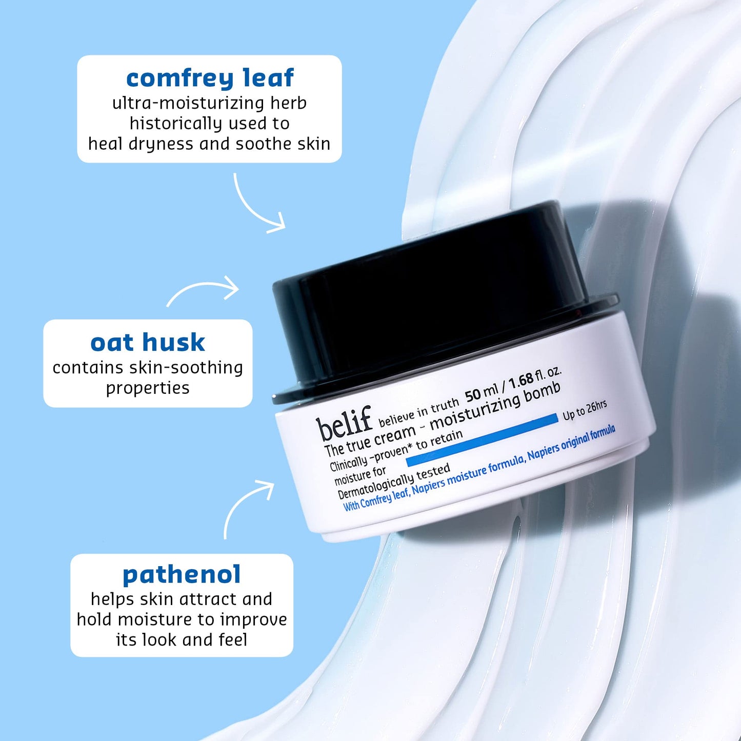 belif The True Cream Moisturizing Bomb with Oak Husk and Vitamin B | Moisturizer | Good for Dry Skin, Dryness Dullness, and Uneven Texture Beauty and Personal Care belif