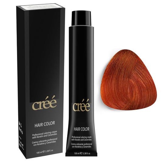 Cree Professional 7.44 - Intense Copper Blond Permanent Hair Color - Long Lasting, Rich Vibrant - Gray Coverage 100ml - 3.4 fl.oz. Beauty & Personal Care Créé