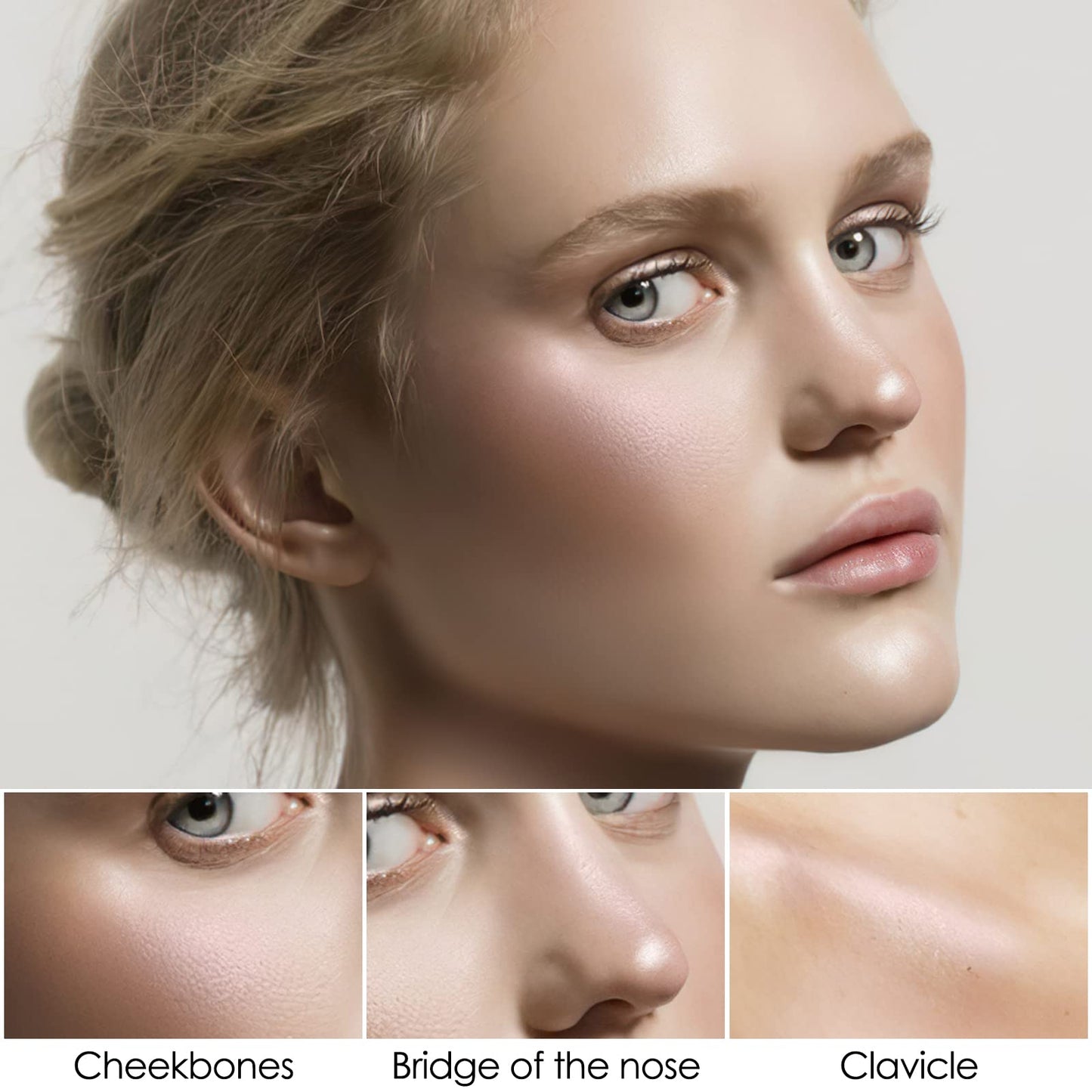 FOCALLURE 2 Pcs Contour Foundation Stick, Highlighter & Bronzer Pen, Face Brightens & Shades Pencil, Highlighting Shade Longwear Makeup, Highlight