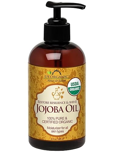 US Organic Jojoba Oil, USDA Certified Organic,100% Pure & Natural, Cold Pressed Virgin, Unrefined, Haxane Free, Sourced from Middle East directly