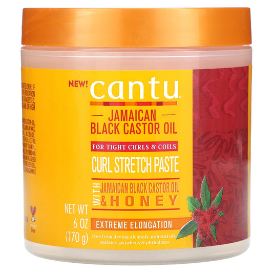 Cantu Jamaican Black Castrol Oil Curl Stretch Paste with Honey 6 oz