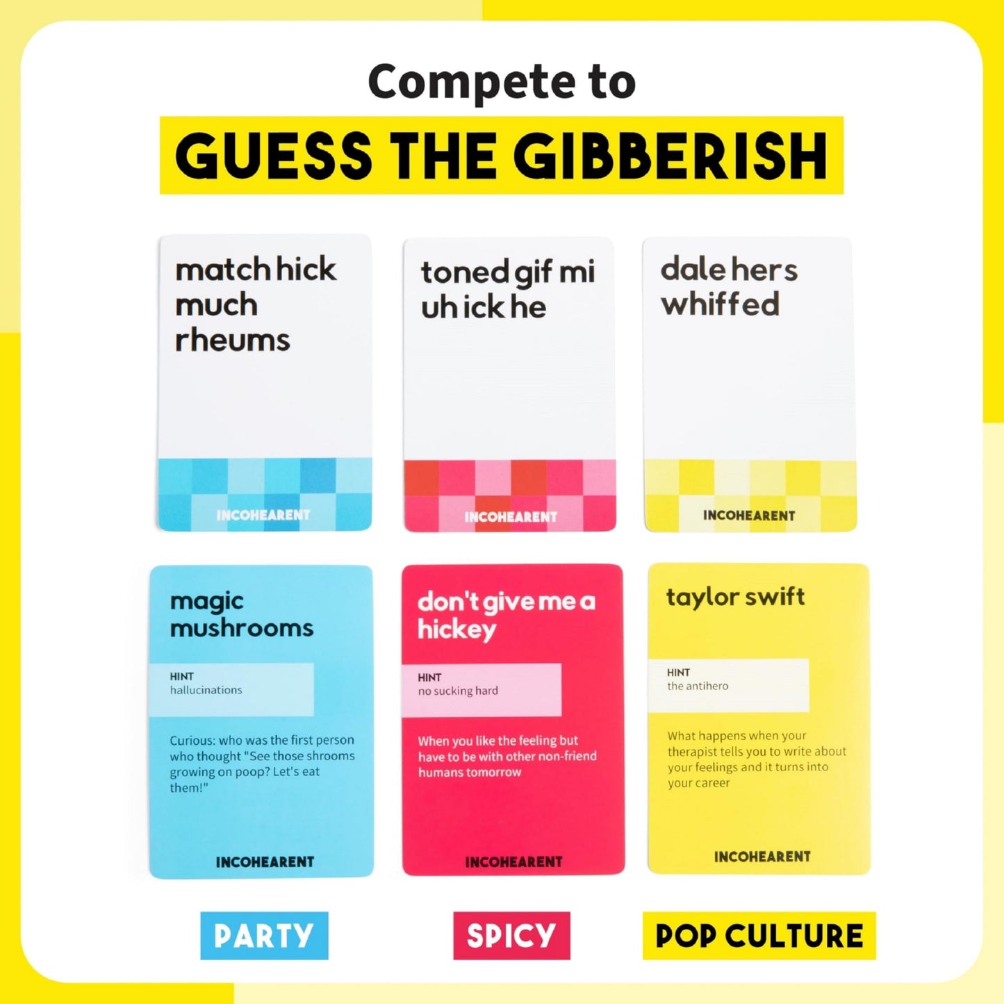 WHAT DO YOU MEME? Incohearent, The Guess The Gibberish Party Game by Relatable, A Funny Card Game for Adults, Great for Game Night Games, Includes…