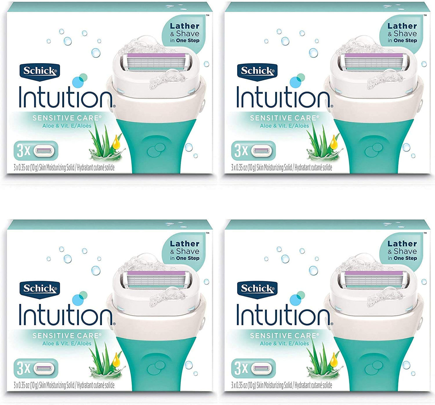 Schick Intuition Pure Nourishment Womens Razor Refills with Coconut Milk and Almond Oil, 3 Count (Pack of 4) Beauty and Personal Care Schick