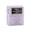 Karma Organic Natural Nail Polish Remover Wipes with Soybean and Lavender Oil, 100% Soy Based, Non-Toxic, Vegan, Cruelty-Free - Pack of 10