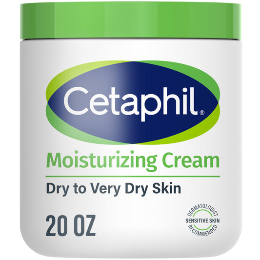 Cetaphil Face & Body Moisturizer, Hydrating Moisturizing Cream for Dry to Very Dry, Sensitive Skin, NEW 20 oz, Fragrance Free, Non-Comedogenic