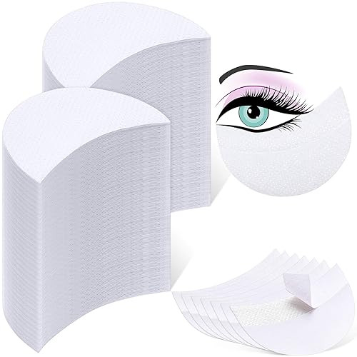600 Pieces Eyeshadow Pad Shield Eyeshadow Patches White Eyeshadow Stencils Under Eye Pads Prevent Makeup Residue for Eyelash Extensions Lip Makeup