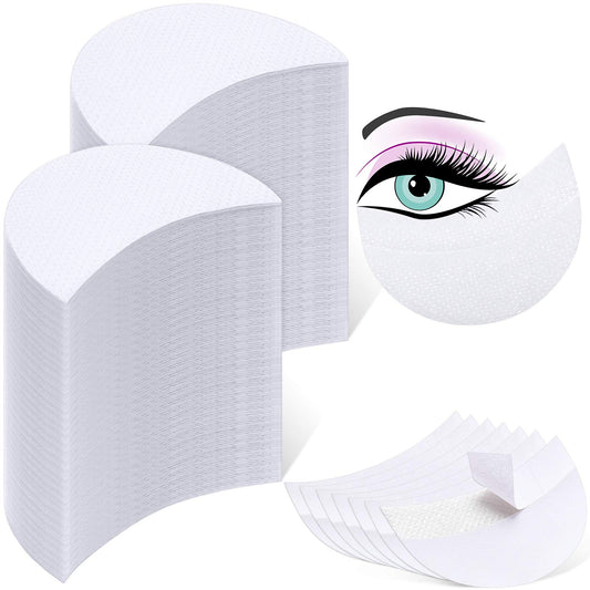 600 Pieces Eyeshadow Pad Shield Eyeshadow Patches White Eyeshadow Stencils Under Eye Pads Prevent Makeup Residue for Eyelash Extensions Lip Makeup
