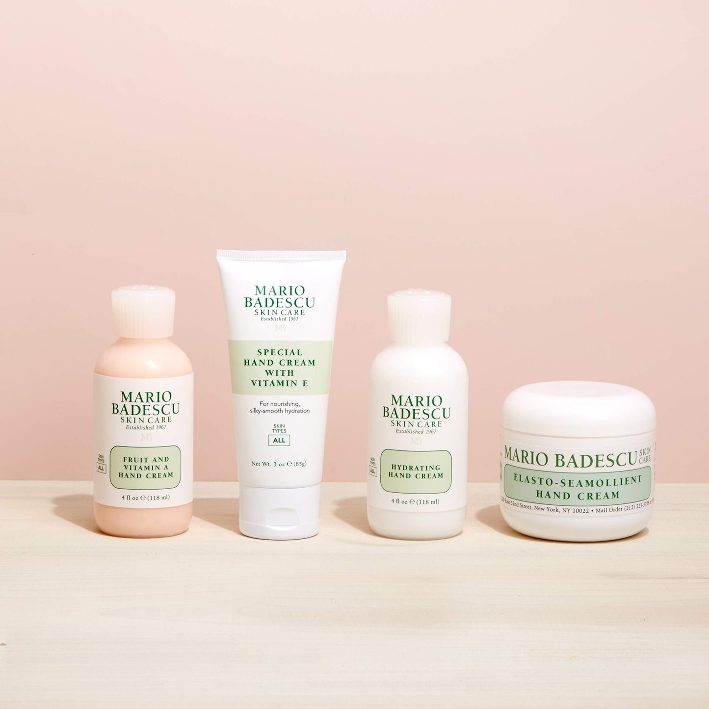 Mario Badescu Rose Hand Cream with Vitamin E for Men and Women, Non-Greasy, Light and Fast-Absorbing Hand Cream for Dry Cracked Hands, Ideal for All