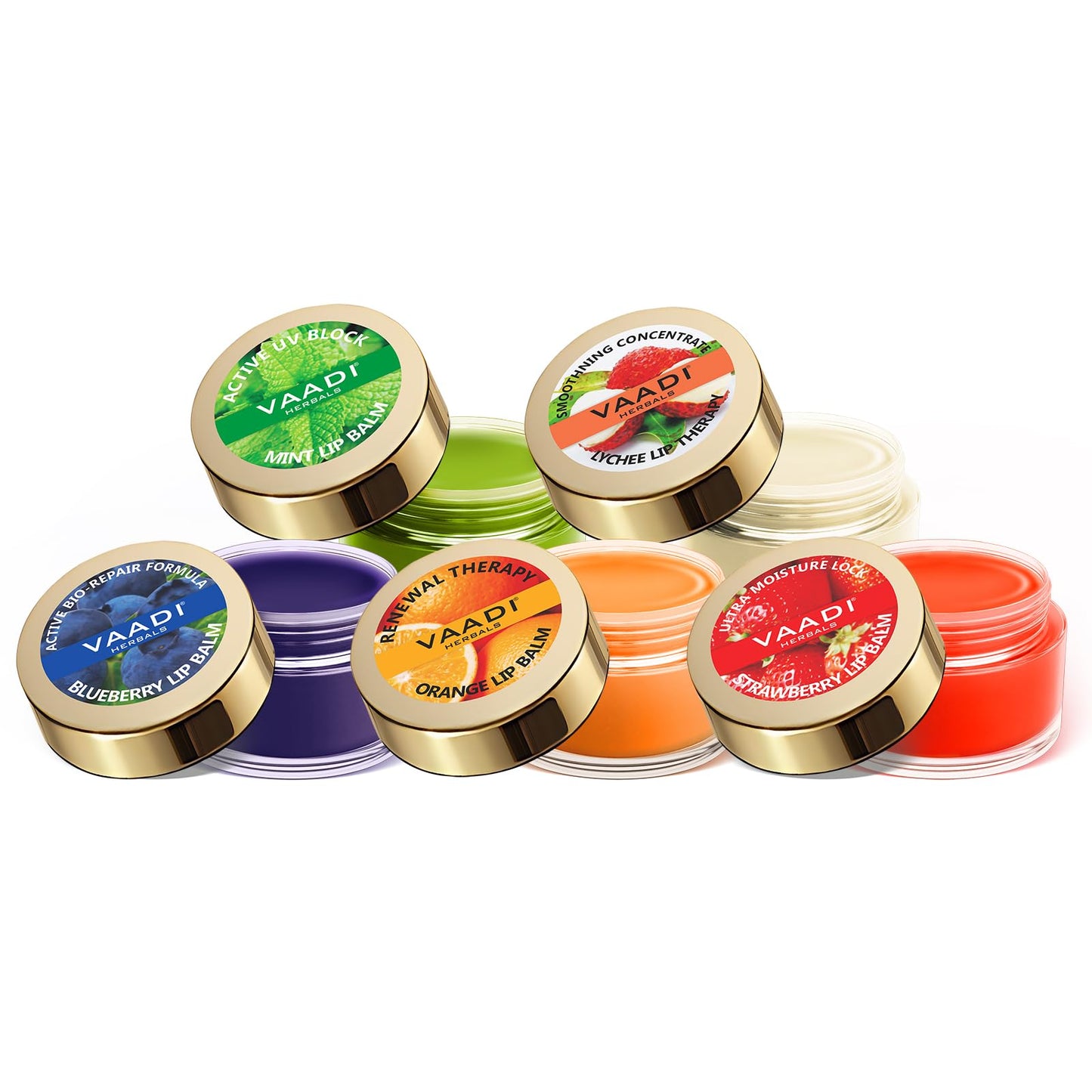 Vaadi Herbals Assorted Lip Balms, 10g (Pack of 5) Beauty and Personal Care Vaadi Herbals