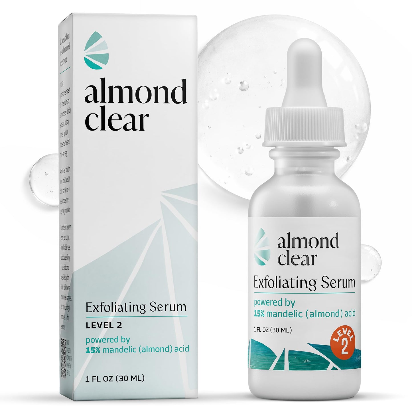 Almond Clear Mandelic Acid Level 2 Serum - Extra Strength Treatment for Body Acne, Folliculitis, and Ingrown Hairs - Buttocks Clearing Dark Spot Beauty and Personal Care Almond Clear Default Title