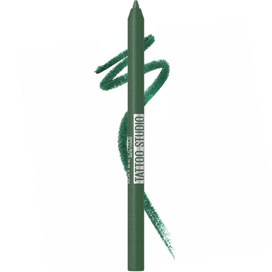 Maybelline Tattoo Studio Sharpenable Gel Pencil Waterproof Eyeliner, Long-Lasting Eyeliner With Smooth Gel Pigments For Up To 36HR Wear, Hunter Green