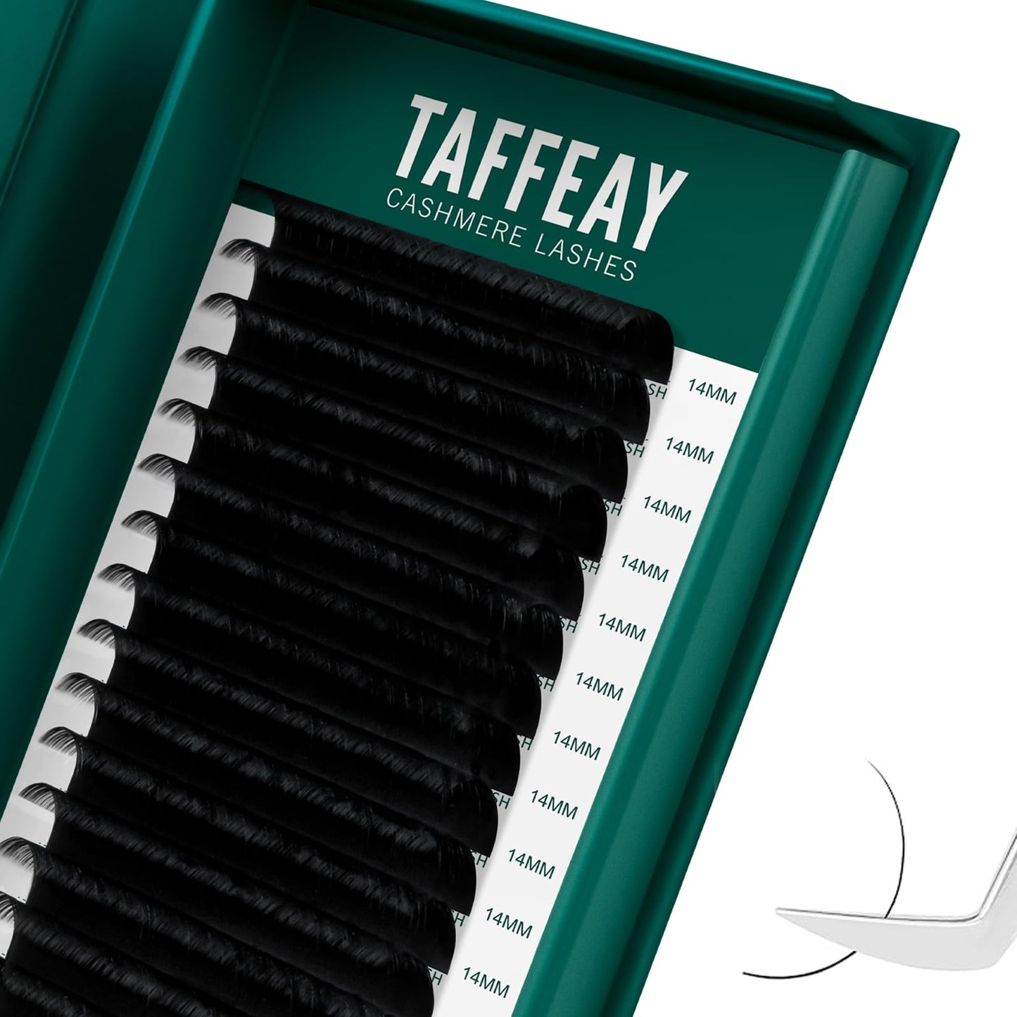 TAFFEAY Cashmere Classic & Volume Lash Extensions C/CC/D/B/J Curl,0.03-0.15 Thickness,8-20mm Length,Super Matte Black Individual Eyelashes Tray-16 Beauty and Personal Care TAFFEAY Default Title