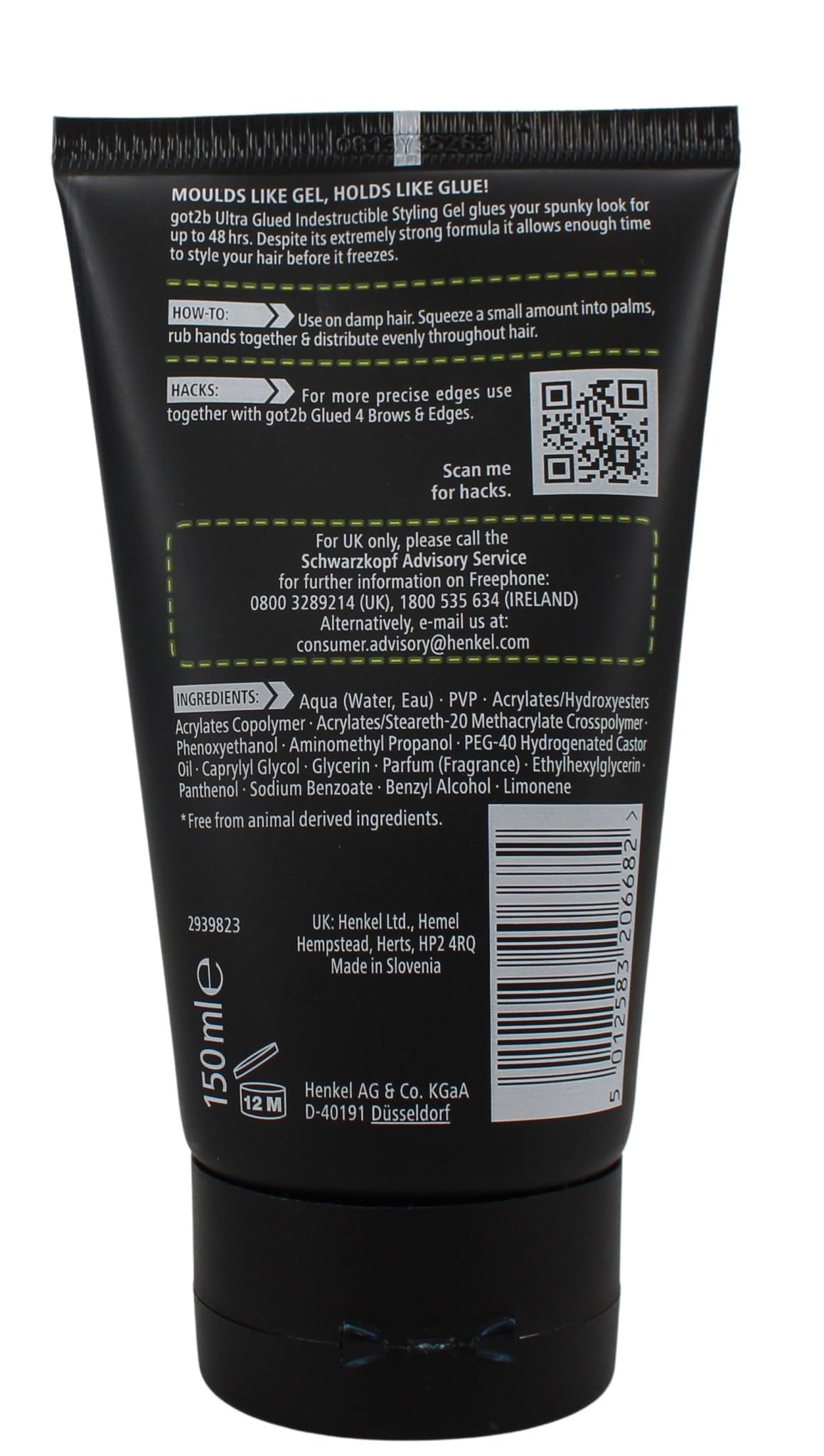 Got2b Ultra Glued Invincible Styling Hair Gel, 6 Ounce