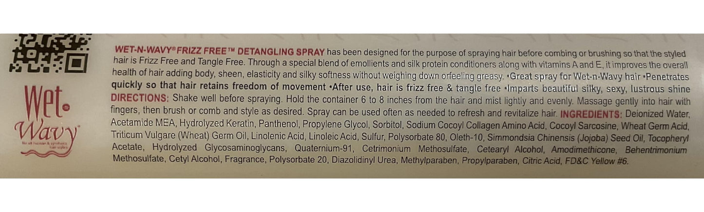 Wnw Frizz Free Detangling Spray 35137 98975 12oz