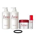 TJ SIGNATURE Fino Premium Touch Complete Hair Spa Set - Shampoo (550ml), Conditioner (550ml), Mask (230g) & Hair Oil (70ml) 5-Piece J-Beauty System