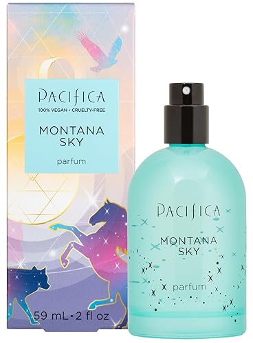 Pacifica Montana Sky Spray Perfume - Clean Vegan Fragrance for Women with Cedarwood & Sage - Grounding Earthy Woodsy Scent w/Cedarwood, Black Pepper