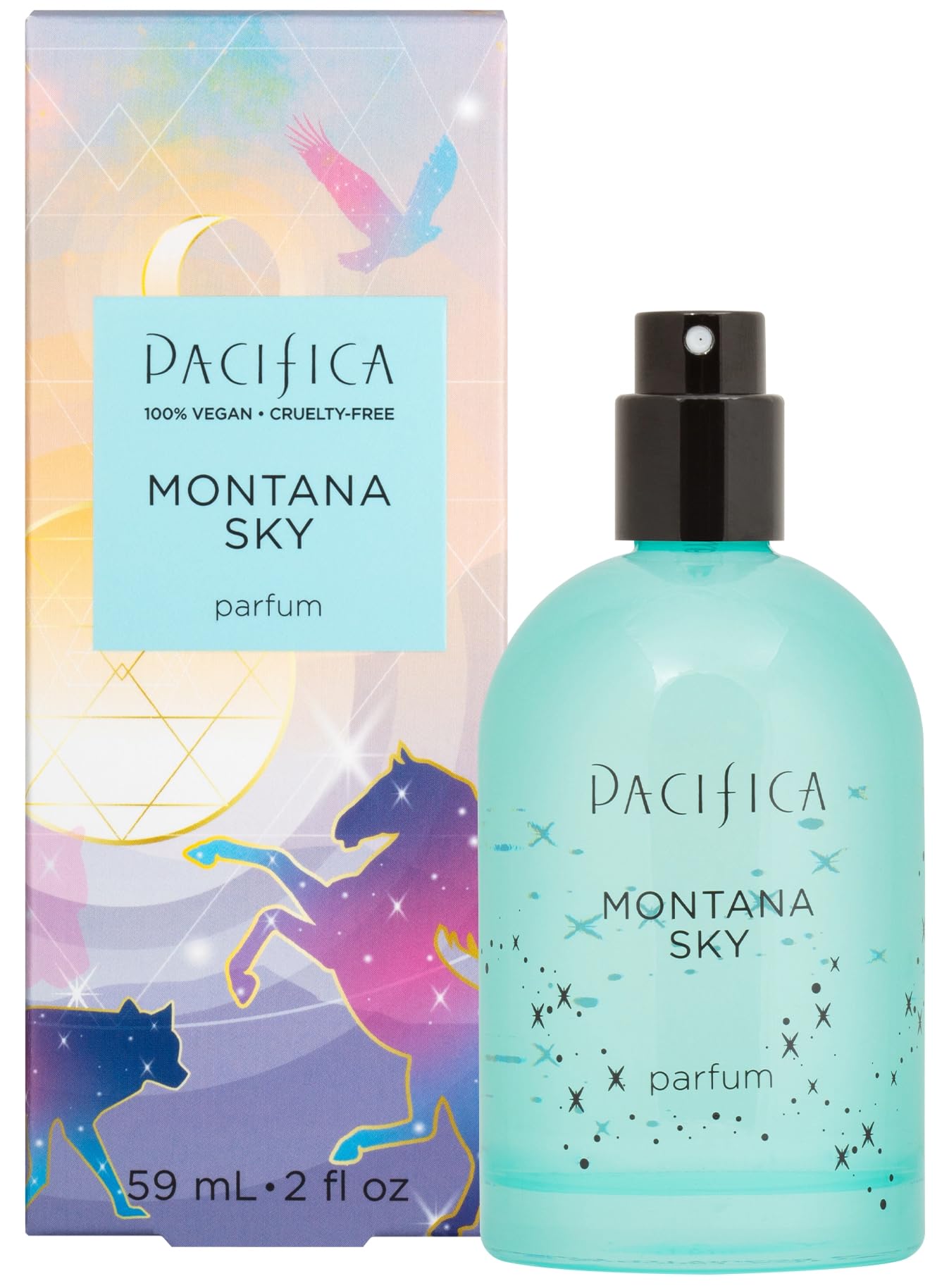 Pacifica Montana Sky Spray Perfume - Clean Vegan Fragrance for Women with Cedarwood & Sage - Grounding Earthy Woodsy Scent w/Cedarwood, Black Pepper