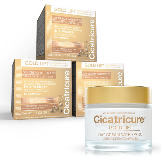 Cicatricure Gold Lift Day Cream, Anti Aging Face Moisturizer with SPF 30, Hydrating Skin Care with Gold, Calcium & Silicon to Lift and Tighten Face