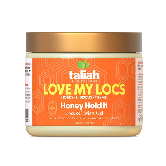 Taliah Waajid Love My Locs Honey Hold It Locs & Twists Gel - Hair Styling Gel for Textured Hair, 16oz - Infused with Honey, Hibiscus, and Thyme