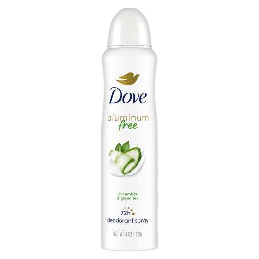 Dove Aluminum Free Deodorant Spray for Women Cucumber & Green Tea 72 hour odor protection 4 oz Beauty and Personal Care Dove
