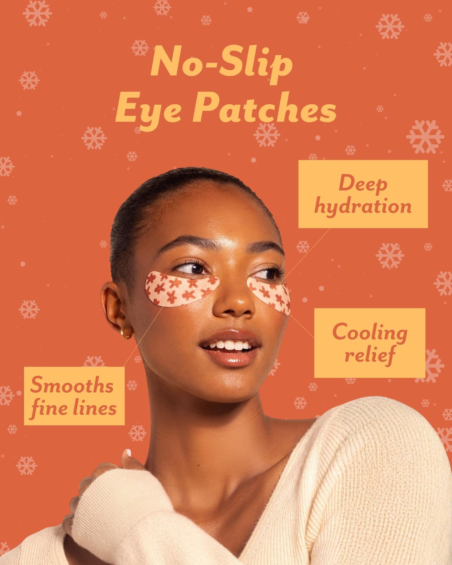 Patchology Holiday Treats Gingerbread Under Eye Patches Gift Set - Cute Stocking Stuffers with Gingerbread Scent - No-Slip Masks that Hydrate, Soothe