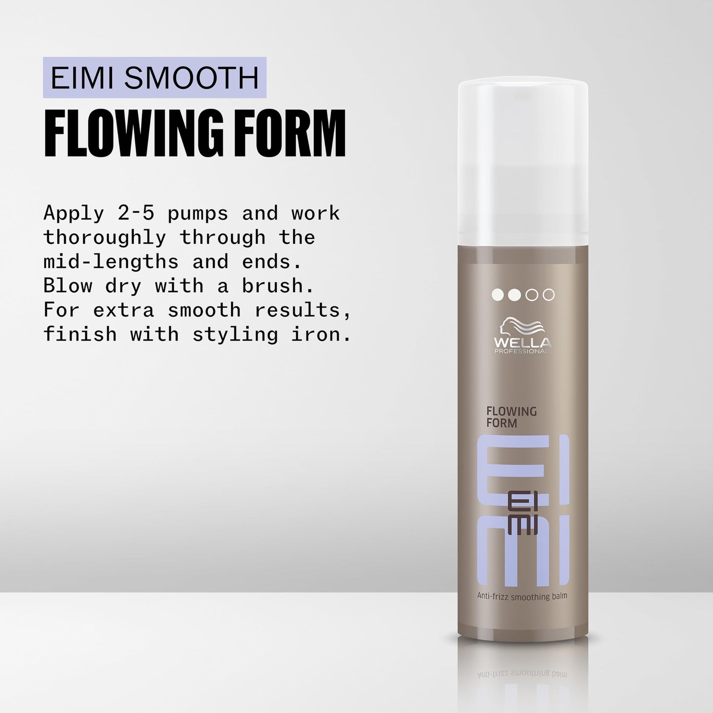 Wella Professionals EIMI Flowing Form Anti-Frizz Smoothing Balm | For Frizzy, Damaged Hair | Provides Smooth & Natural Sleek Finish | 3.38 Fl Oz