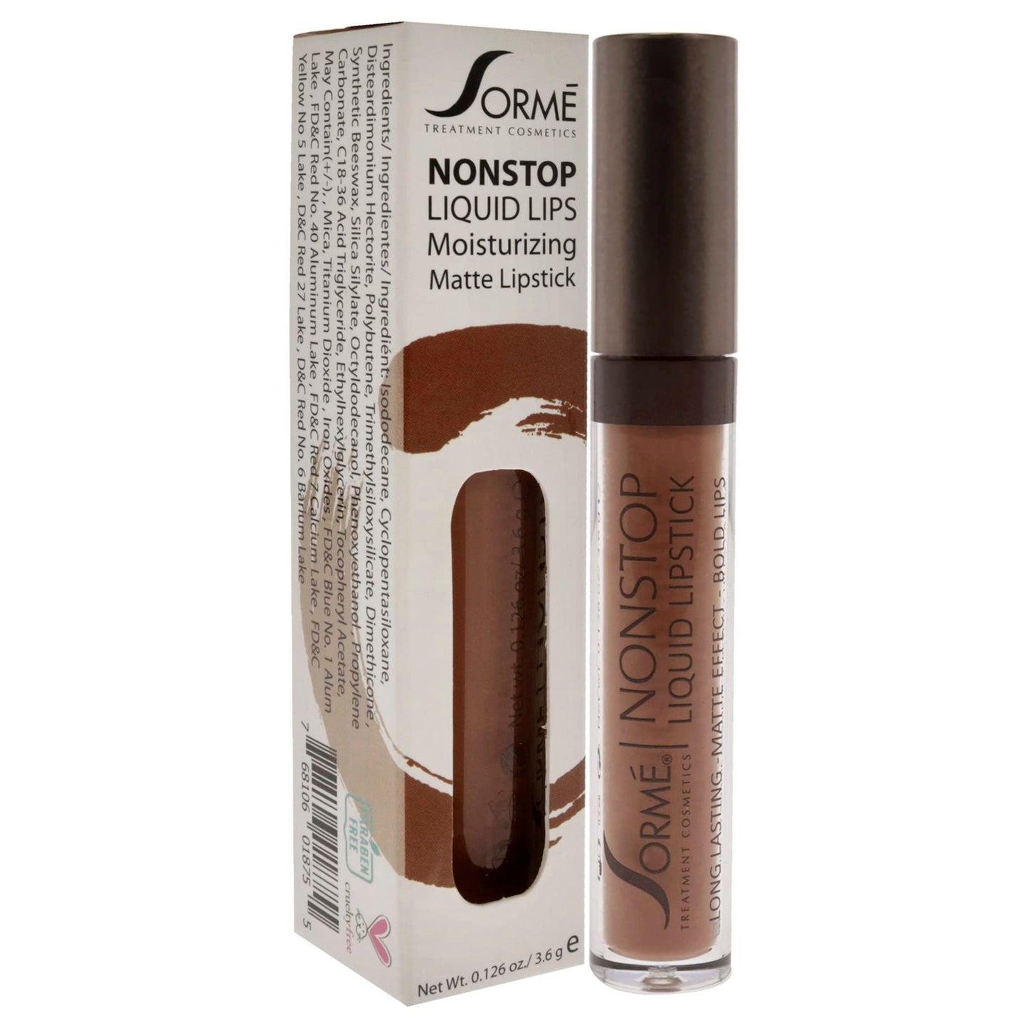 Sorme Cosmetics Nonstop Liquid Lipstick, Ribbon