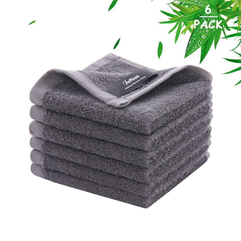 Wash Cloths 6 Pack, Super Soft & Skin Friendly Face Towel for Sensitive Skin, Reusable Washable Makeup Remover Cloth, 10x10 inch Small Baby Beauty and Personal Care JEFFSUN Default Title
