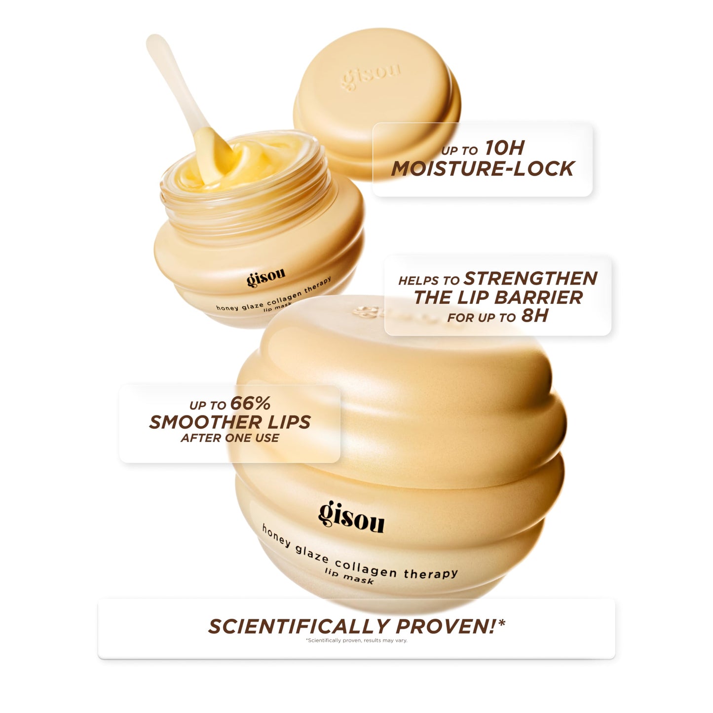 Gisou Honey Glaze Collagen Therapy Lip Mask - Intense Hydration, Visible Repair & Glazed Shine with Mirsalehi Honey, Collagen Active & Hyaluronic Acid Beauty and Personal Care Gisou