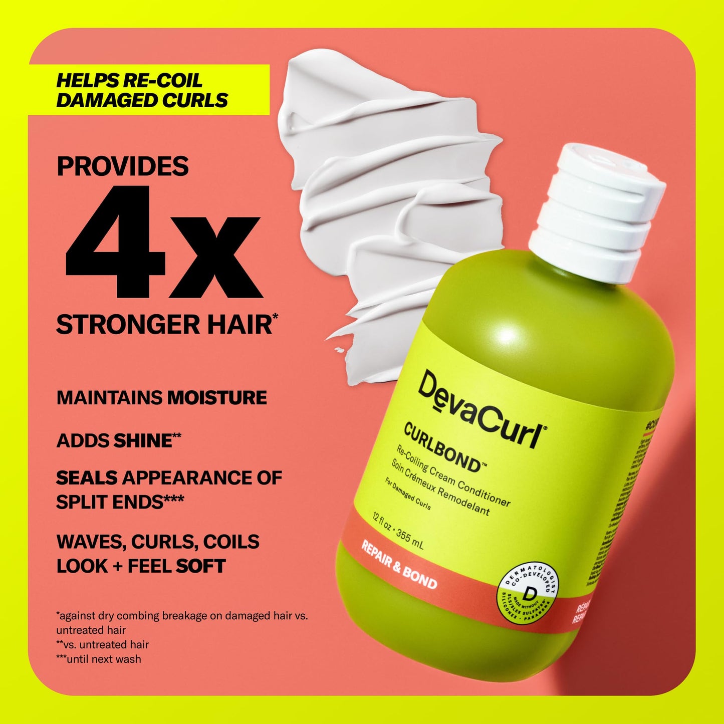 DevaCurl CurlBond Re-Coiling Cream Conditioner, Cozy Getaway, 32 fl. oz.