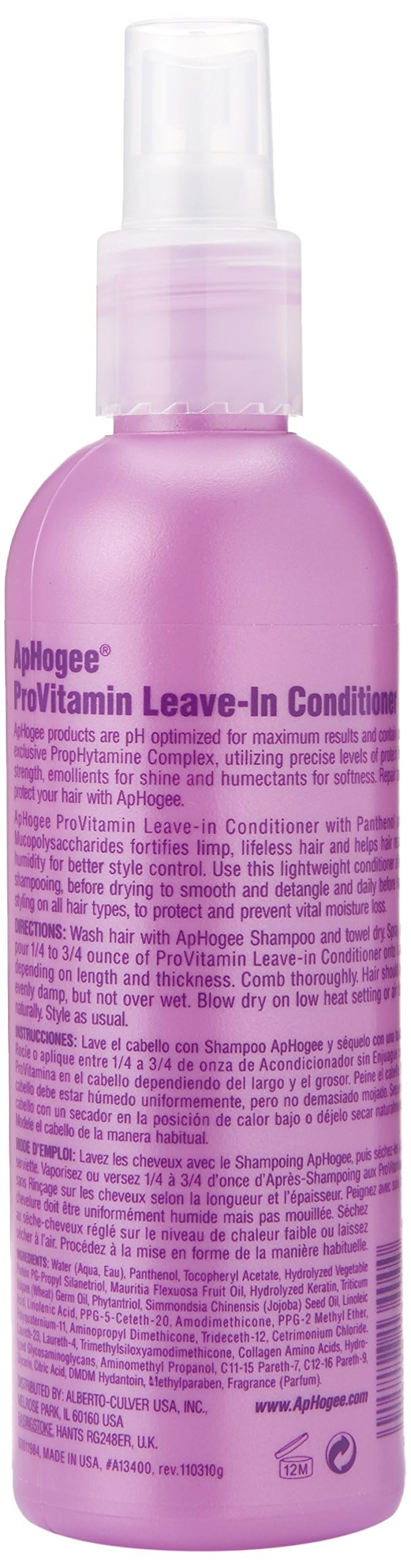 Aphogee Pro-Vitamin Leave-In Conditioner, 8 Ounce