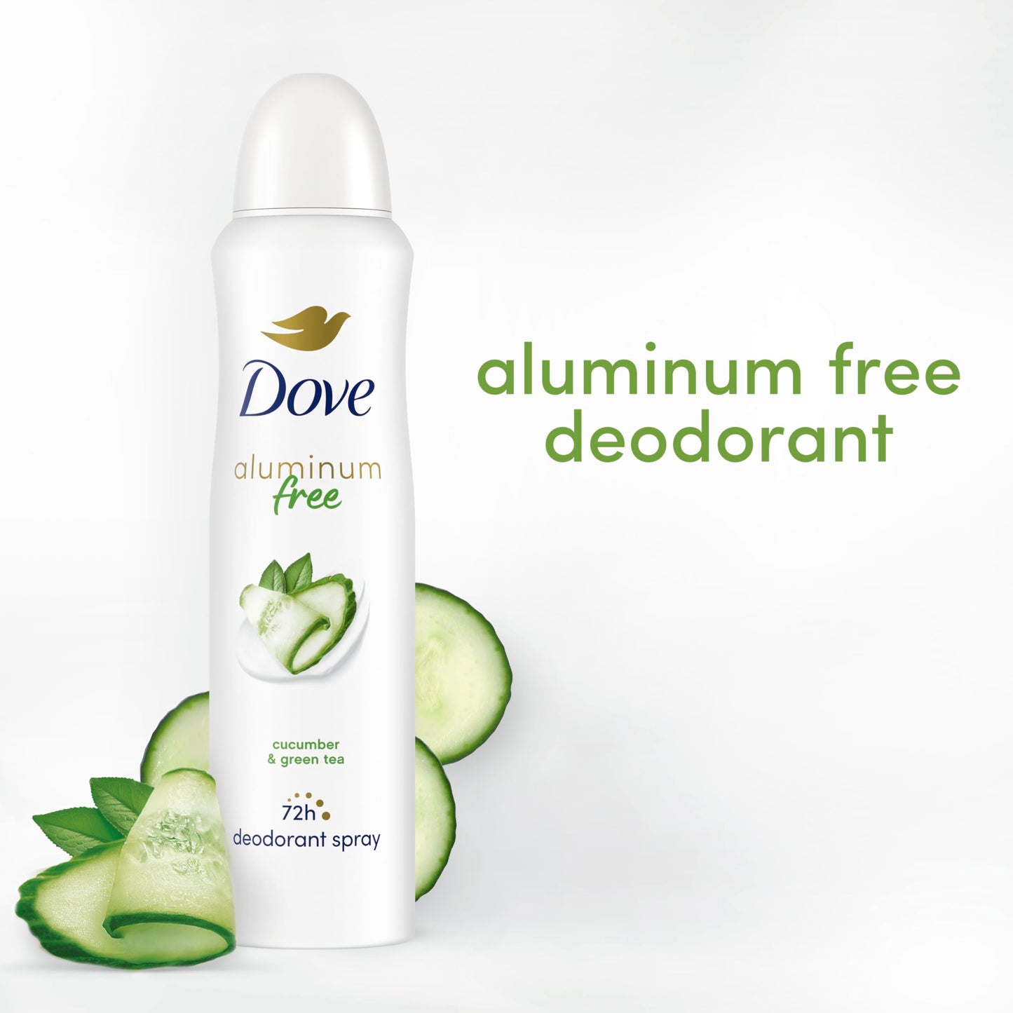 Dove Aluminum Free Deodorant Spray for Women Cucumber & Green Tea 72 hour odor protection 4 oz Beauty and Personal Care Dove