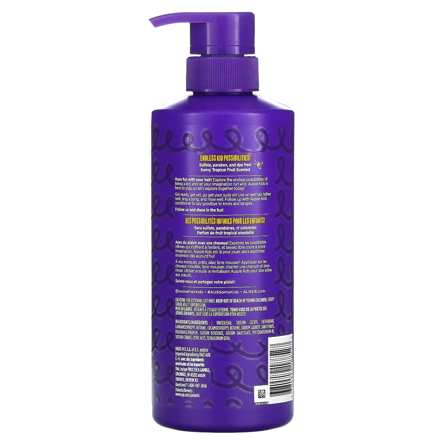 Aussie Shampoo Kids Curly 16 Ounce (475ml) (Pack of 3)