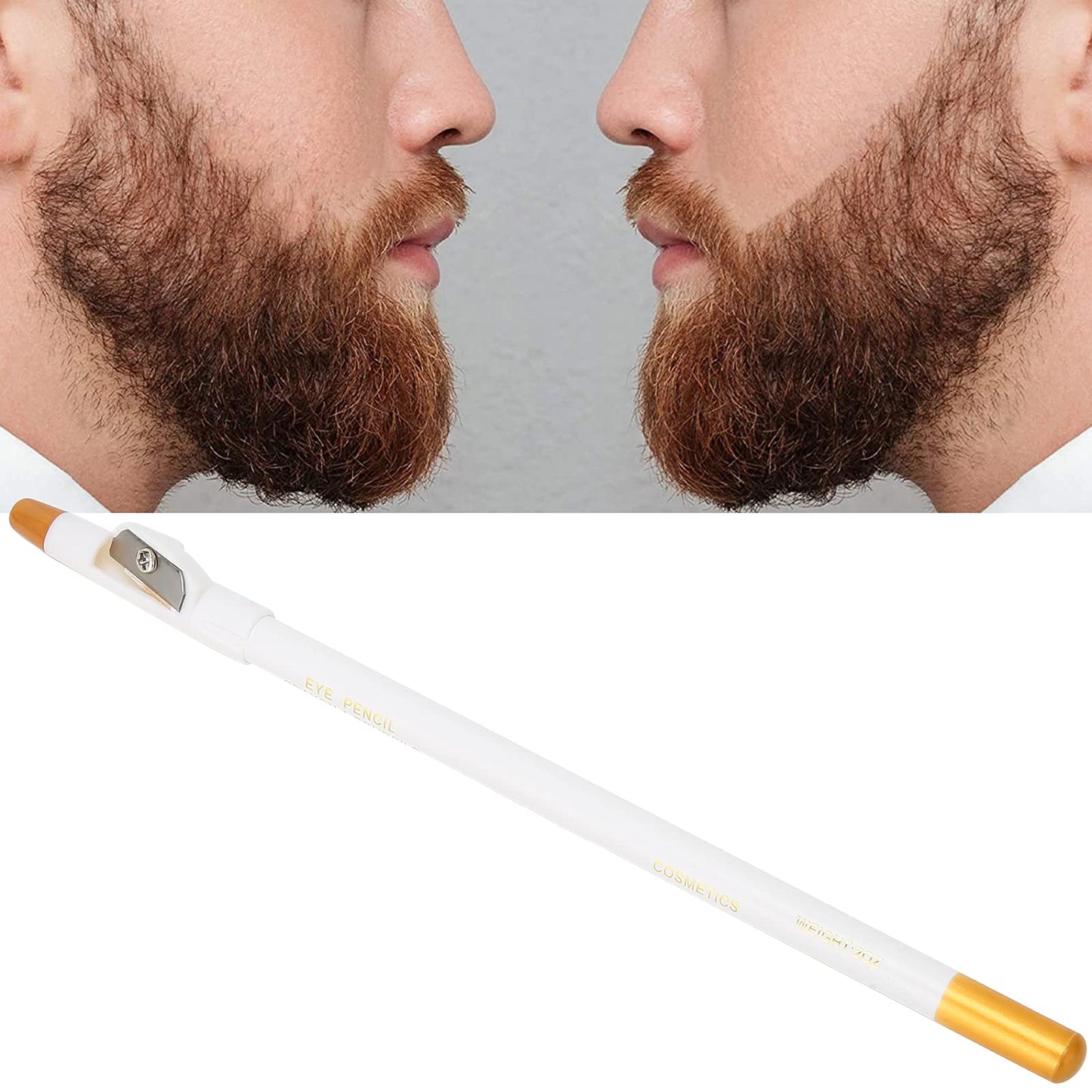 Betued Barber Pencil, Beard Pencil Filler for Men, Water/Sweat Proof Beard Pen, White Beauty and Personal Care Betued