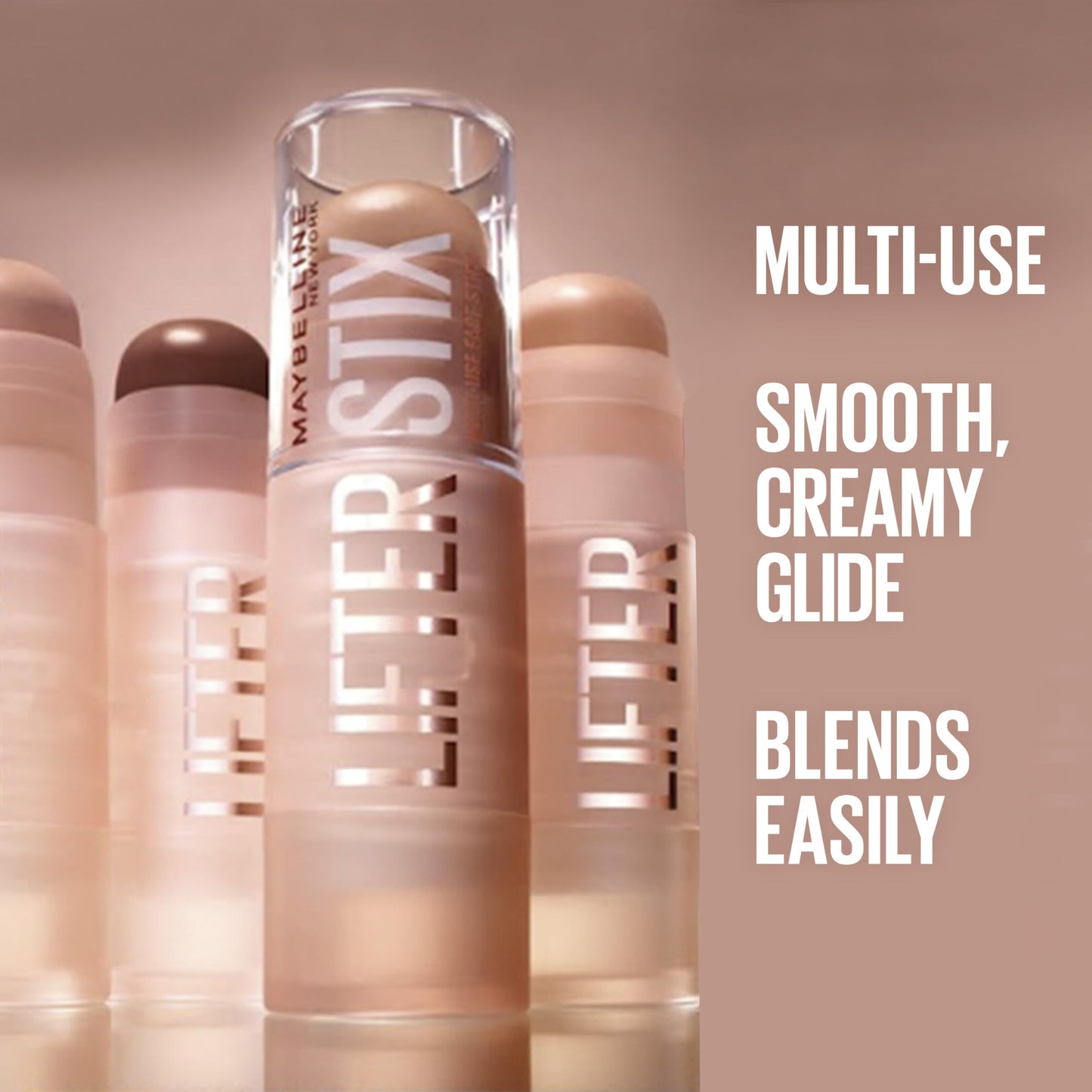 Maybelline Lifter Stix Multi-Use Face Stick - Contour, Bronzer, Concealer and Foundation Stick, All-In-One Creamy Face Makeup with Cranberry Seed Oil