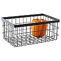 G.E.T. WB-964-MG Rectangular Metal Storage Wire Basket for Pantry, Produce and More, 9" x 6" x 4"
