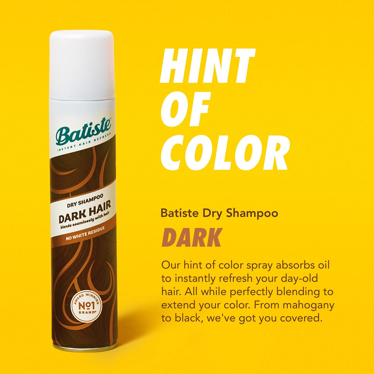 Batiste Dark Dry Shampoo, Waterless shampoo, 3.81oz 3 pack Beauty and Personal Care Batiste