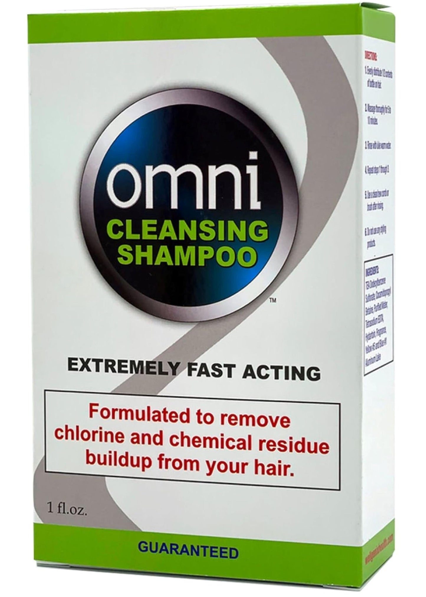 Omni Detoxifying Hair Cleansing Shampoo- Fast Acting Anti Residue Shampoo - Scalp Clarifying Formula for Dry Hair - Anti Chlorine Post Swim Shampoo, 1