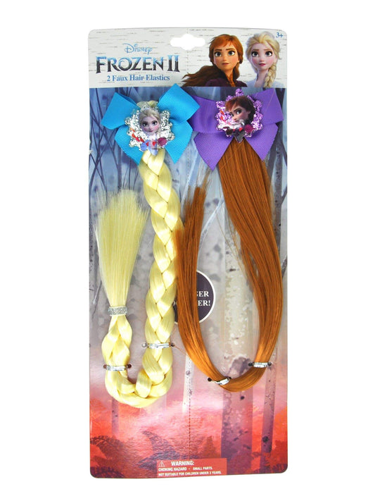 Disney Frozen II Girls Elsa & Anna Faux Hair Clip Set (2-Pack)