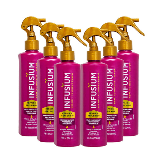 Infusium Repair and Replenish Heat Protector - Nourishing Heat Protection Spray for Hair with Vitamin E and Avocado Oil - Moisture Lock - 6 pc Beauty & Personal Care Infusium