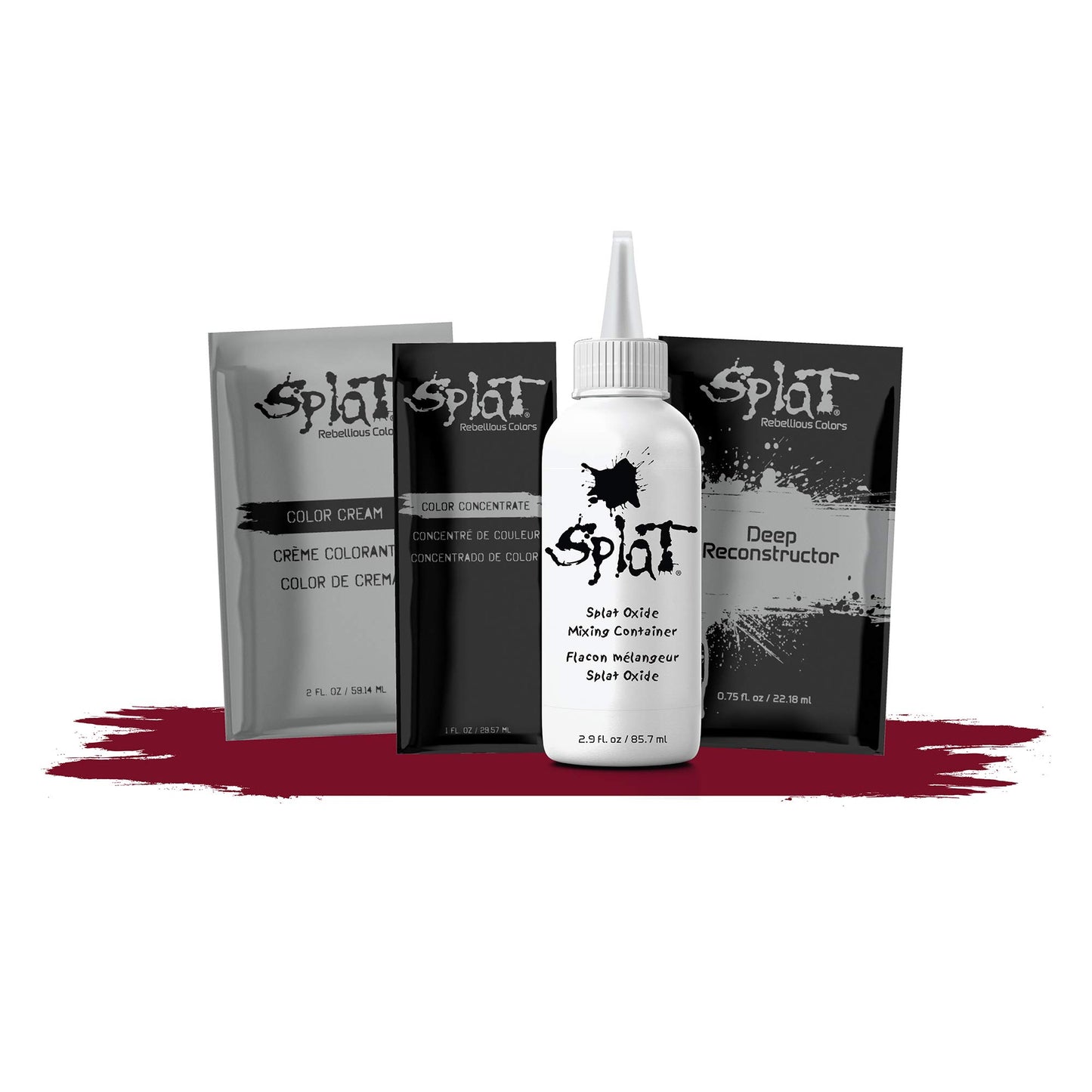 Splat Plum Siren Double Lift Permanent Hair Dye Kit, 1 Application, Includes Plum Hair Color, Developer, Concentrate, Conditioner, Gloves, Processing