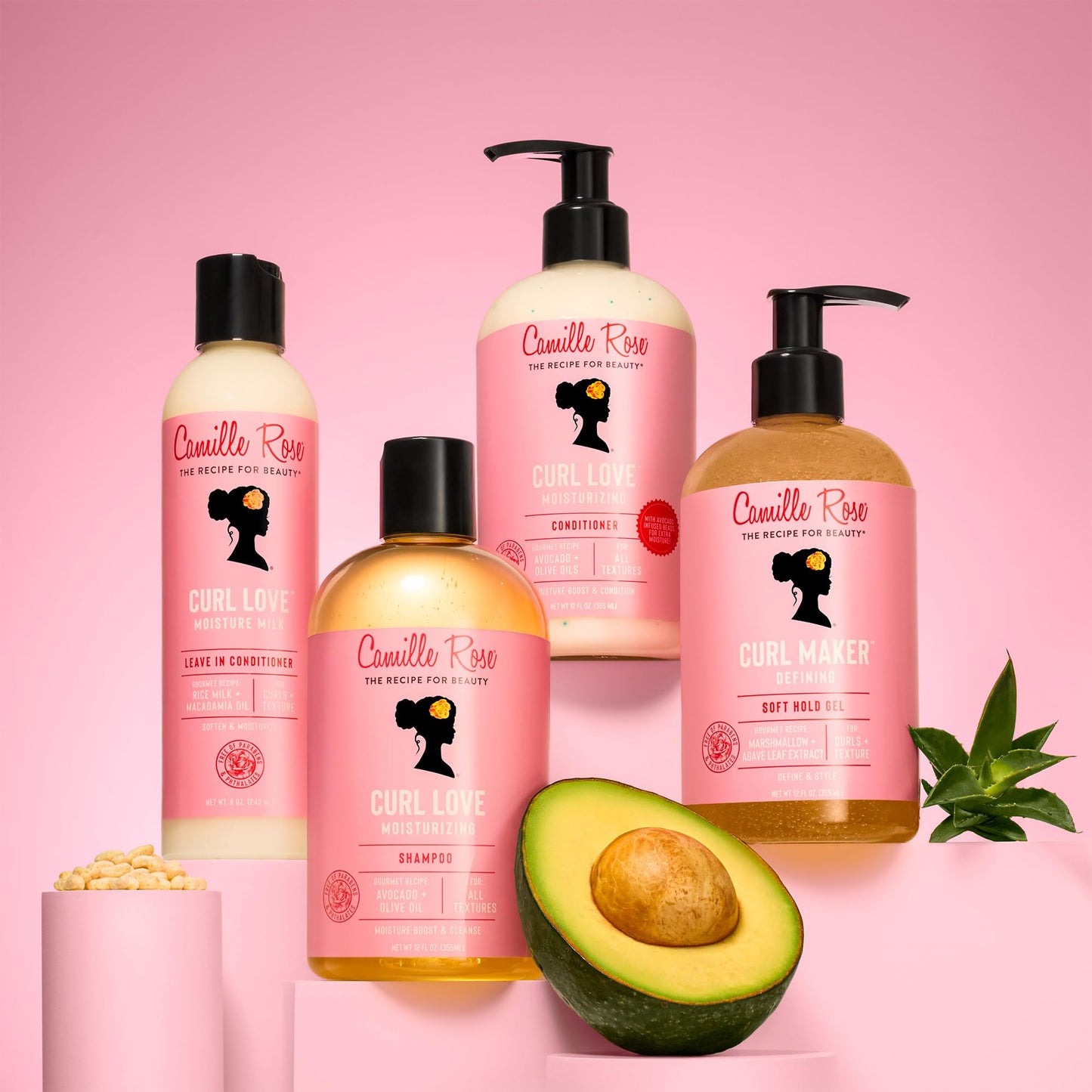 Camille Rose Leave-In Conditioner, Curl Love Moisture Milk 6-Pack - Curly Hair Moisture, Detangler, Frizz Control, 8 Fl Oz Ea Beauty and Personal Care Camille Rose