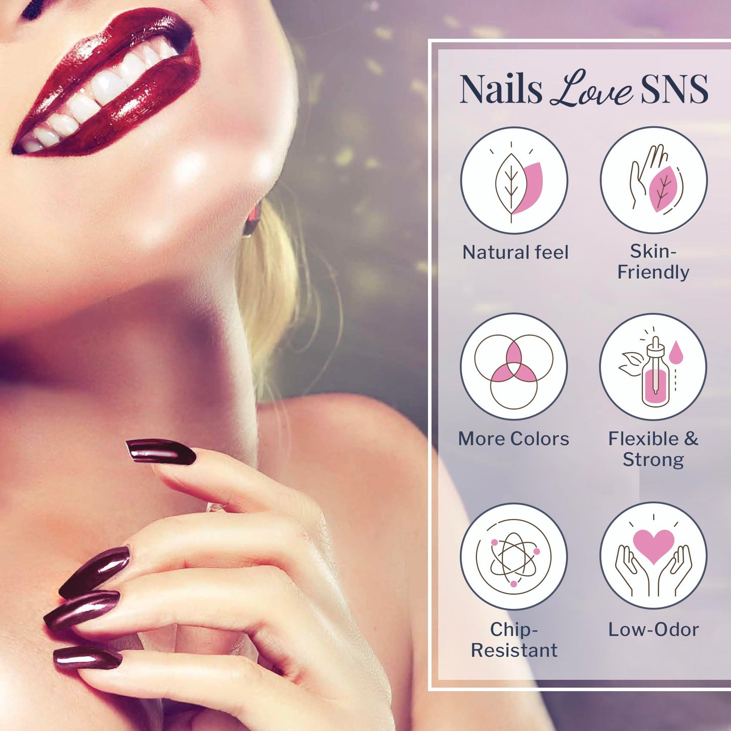 SNS Nail Dip Powder, Gelous Color Dipping Powder - All I Want (Purple/Violet), EE04 - Long-Lasting Acrylic Nail Color & Polish Lasts 14 Days Beauty & Personal Care SNS Healthy Natural Nails