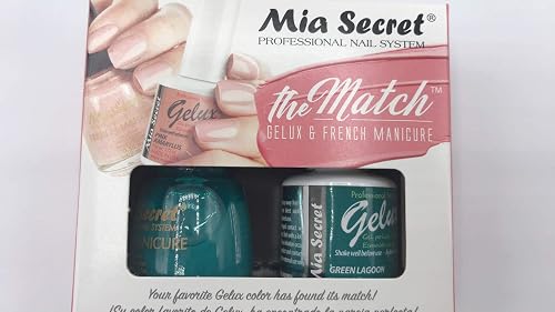 Mia Secret The Match Gelux UV GEL & Manicure Regular Nail polish 3 min Dry - Pick Your Color (GREEN LAGOON) Beauty & Personal Care Mia Secret