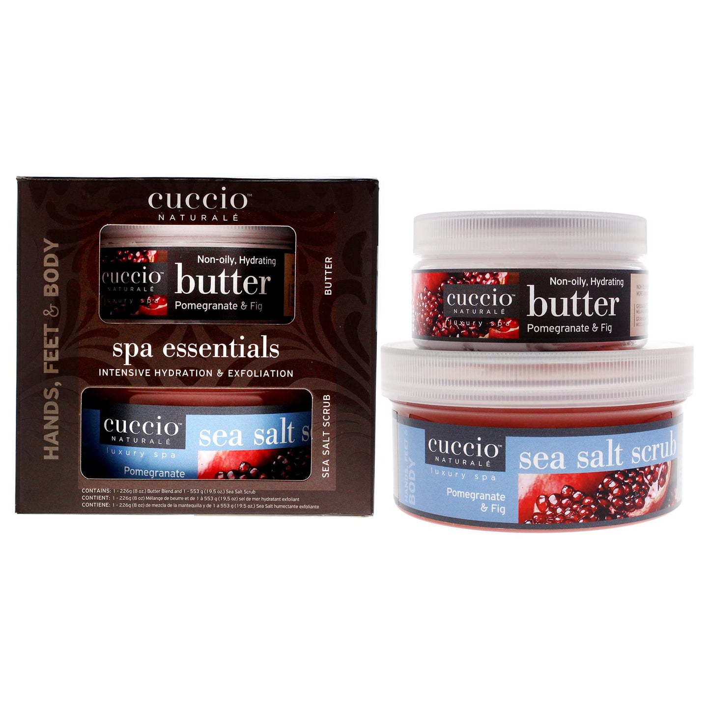 Cuccio Naturale Spa Essential Kit - Infused With Essential Oils That Dissolve Quickly - Leaves Skin Feeling Soft And Polished All Day - Healthy Beauty & Personal Care Cuccio