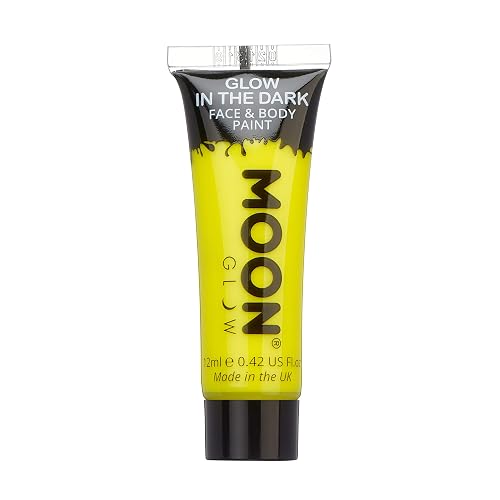 Moon Glow - Glow in the Dark Face & Body Paint - 0.42oz Yellow - Phosphorescent - Charge to Glow