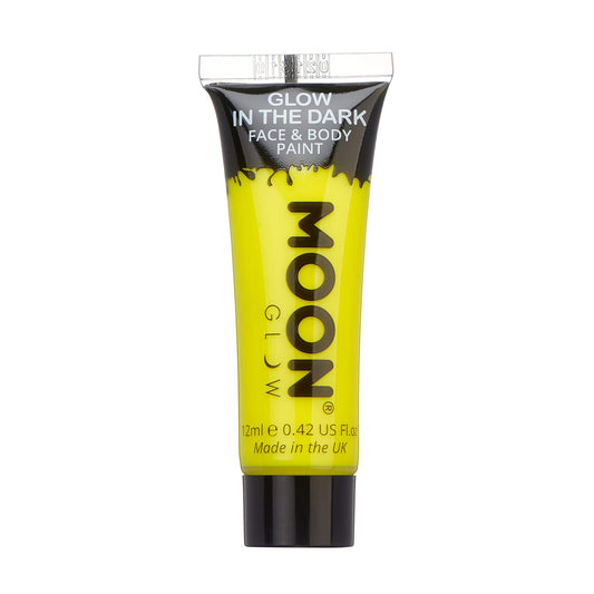 Moon Glow - Glow in the Dark Face & Body Paint - 0.42oz Yellow - Phosphorescent - Charge to Glow
