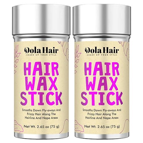 Dolahair Hair Wax Stick for Flyaways, Smoothing, and Slick Back - Hair Pomade for Women and Kids (2 Pack)