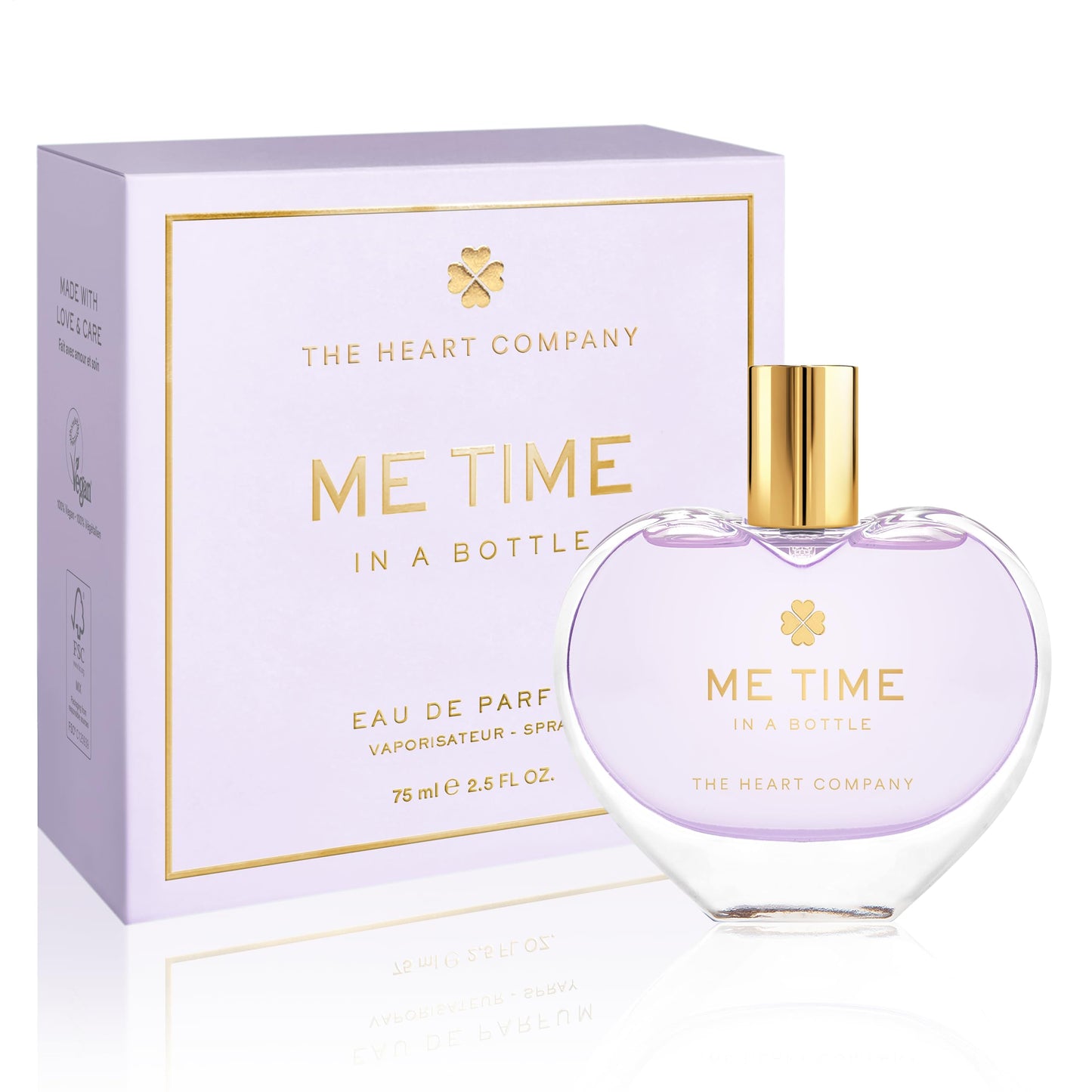 THE HEART COMPANY ME TIME in a bottle | Lavender Perfume for women | Vegan Women's Eau de Parfum Fragrance Spray 75ml - 2.5 fl.oz.